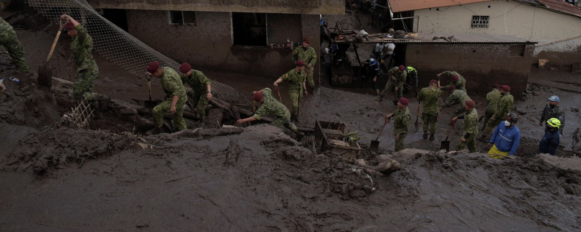الانهيار الأرضي بعد هطول أمطار غزيرة في كيتو بالإكوادور 1 فبراير 2022
 - سبوتنيك عربي, 1920, 05.02.2022