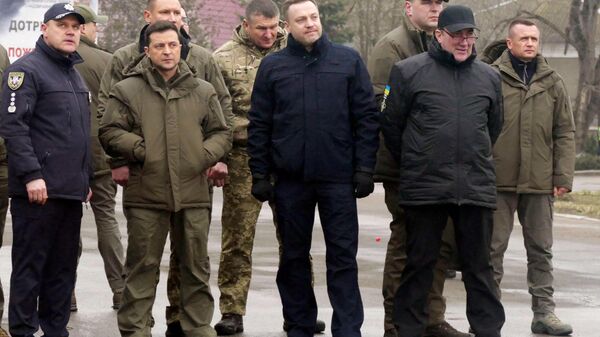 الرئيس الأوكراني فلاديمير زيلينسكي على حدود شبه جزيرة القرم الروسية، روسيا
 - سبوتنيك عربي