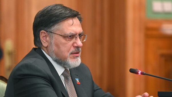  وزير خارجية جمهورية لوغانسك الشعبية فلاديسلاف دينيغو، موسكو، روسيا 25 فبراير 2022 - سبوتنيك عربي