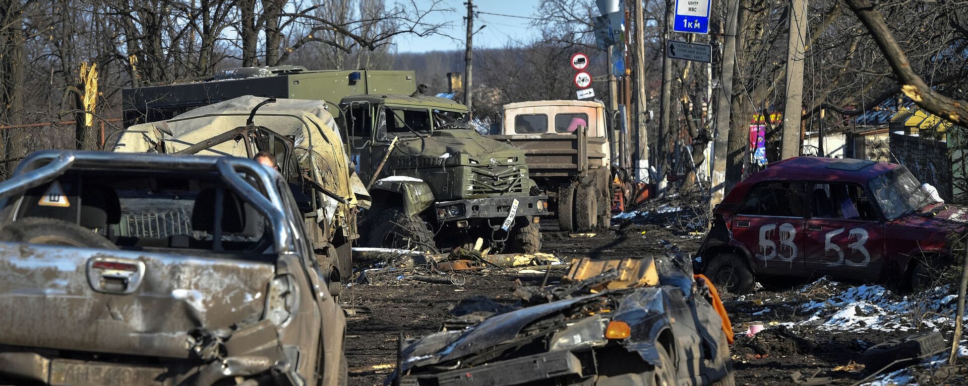 آثار قصف القوات المسلحة الأوكرانية في فولنوفاخا، جمهورية دونيتسك الشعبية 12 مارس 2022 - سبوتنيك عربي, 1920, 23.04.2022