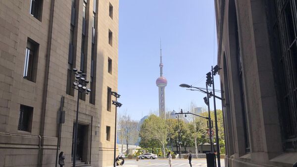 مشاهد من مدينة شنغهاي، مع بدء تنفيذ المرحلة الأولى من الإغلاق العام سبب تفشي فيروس كورونا المستجد من جديد في الصين، 29 مارس 2022 - سبوتنيك عربي