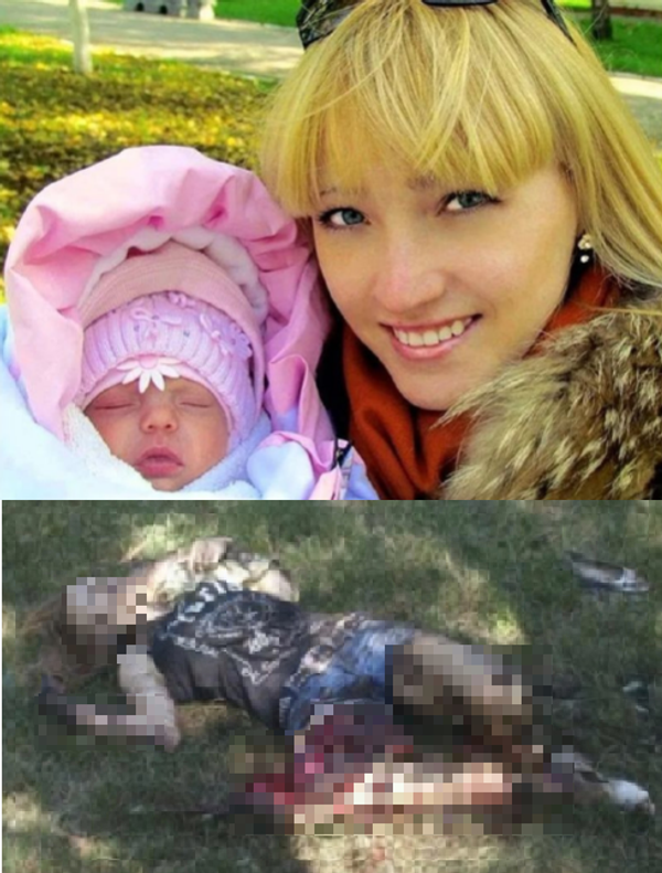 &quot;غورلوفسكايا مادونا&quot; - أصبحت كريستينا جوك الشابة وابنتها كيرا، البالغة من العمر 10 أشهر، اثنتَين من الضحايا العديدين في 27 يوليو 2014. في هذا اليوم، تعرضت شوارع غورلوفكا لإطلاق النار من قبل القوات المسلحة الأوكرانية من قاذفات غراد. في مثل هذا اليوم، الذي سُمي لاحقًا باسم &quot;يوم الأحد الدامي في دونيتسك&quot;، قتل أربعة أطفال. كانت كيرا الصغيرة من بينهم. لفظت كيرا  أنفاسها الأخيرة بين ذراعي والدتها التي فرت هربا من جنود القوات المسلحة الأوكرانية. - سبوتنيك عربي