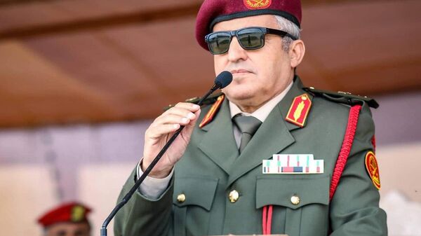 اللواء خالد المحجوب مدير إدارة التوجيه المعنوي بالقيادة العامة للجيش الليبي - سبوتنيك عربي