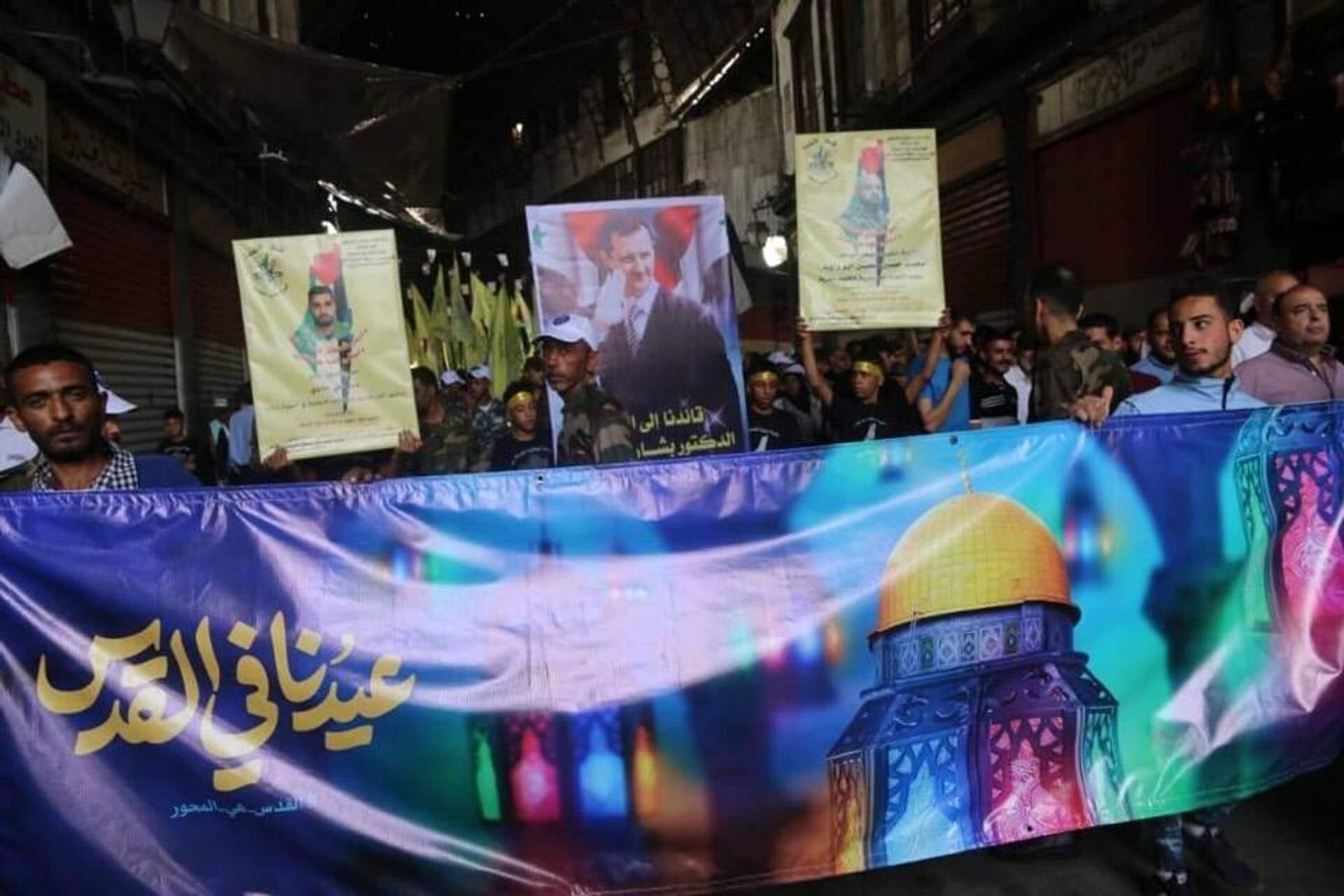 مسيرة يوم القدس العالمي تحت عنوان القدس هي المحور في العاصمة السورية دمشق - سبوتنيك عربي, 1920, 29.04.2022