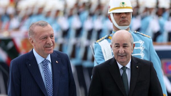الرئيس التركي رجب طيب أردوغان يستقبل الرئيس الجزائر عبد المجيد تبون في أنقرة - سبوتنيك عربي