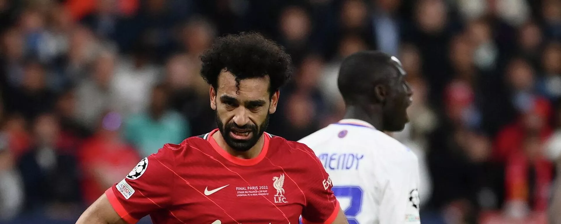 لاعب فريق ليفربول المصري، محمد صلاح، في مباراة نهائي دوري أبطال أوروبا مع فريق ريال مدريد الإسباني، 28 مايو/ أيار 2022 - سبوتنيك عربي, 1920, 13.02.2023