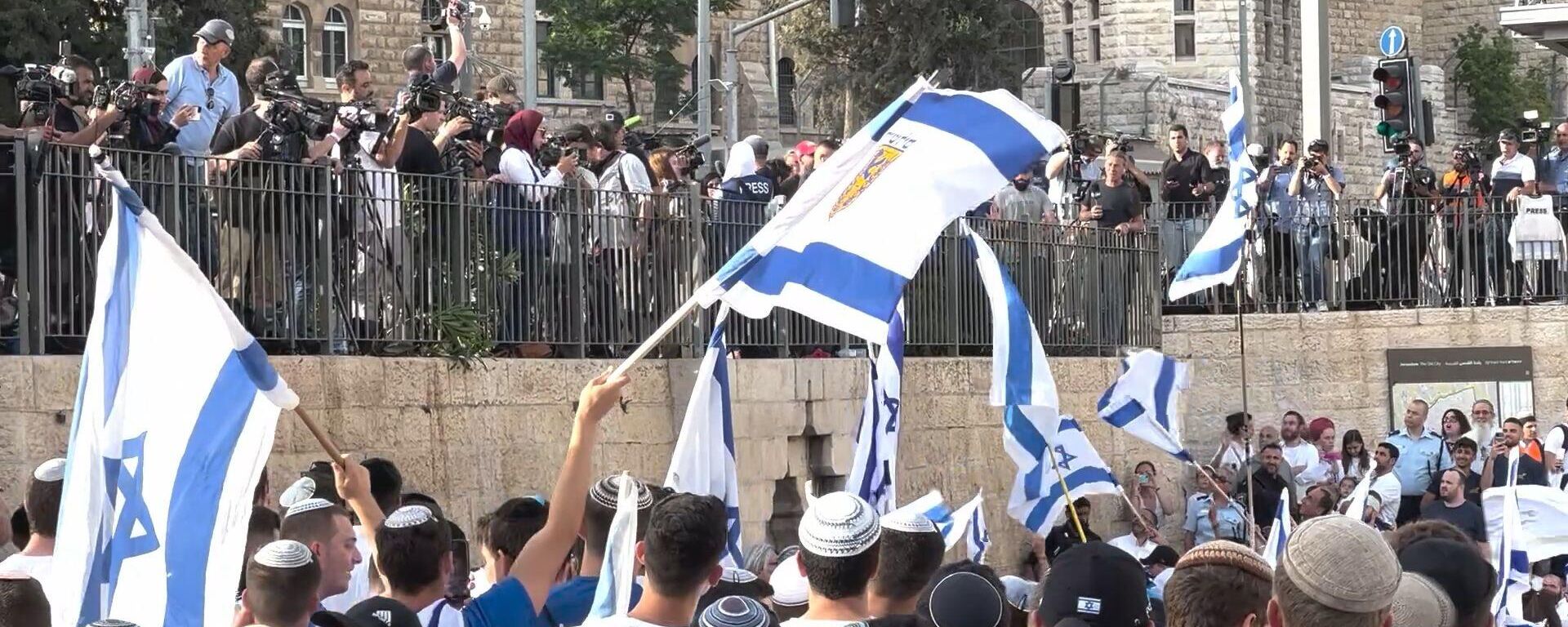 مسيرة الأعلام الإسرائيلية تجوب القدس الشرقية 29 مايو 2022 - سبوتنيك عربي, 1920, 13.05.2023