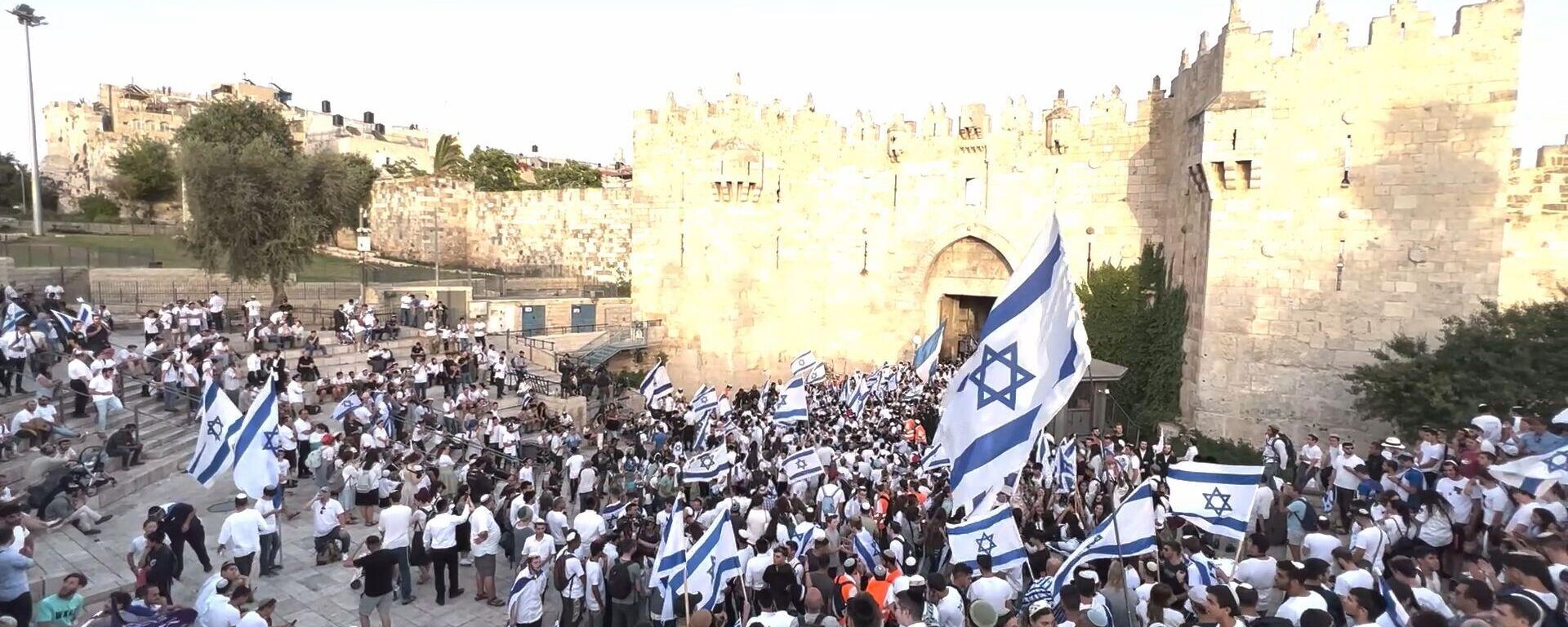مسيرة الأعلام الإسرائيلية تجوب القدس الشرقية 29 مايو 2022 - سبوتنيك عربي, 1920, 04.10.2023