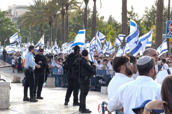مسيرة الأعلام الإسرائيلية تجوب القدس الشرقية 29 مايو 2022 - سبوتنيك عربي
