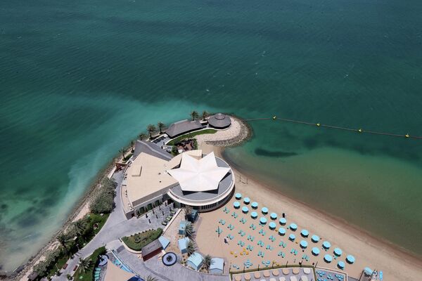صورة تظهر منظر فندق &quot;هيلتون الدوحة&quot; (Hilton Doha Hotel) في العاصمة الدوحة، قطر 30 مايو/أيار 2022. - سبوتنيك عربي