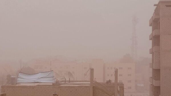 عاصفة غبارية في مدينة دير الزور شرقي سوريا
 - سبوتنيك عربي