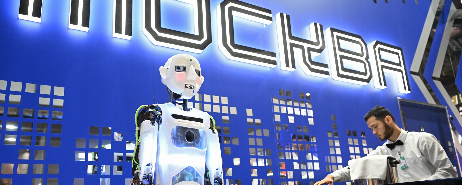 روبوت روبي في جناح موسكو في المعرض الصناعي الدولي إنوبروم-2022 في إطار معرض يكاترينبورغ-إكسبو، 6 يوليو 2022 - سبوتنيك عربي, 1920, 07.07.2022