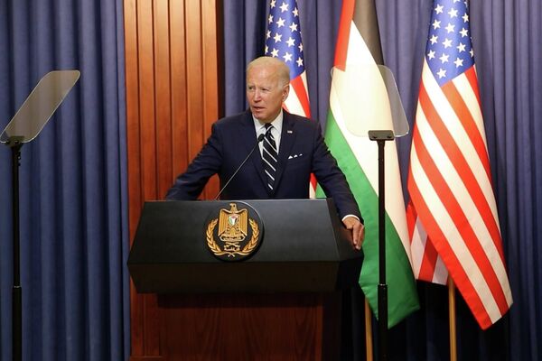 الرئيس الأمريكي جو بايدن يلتقي الرئيس محمود عباس في بيت لحم  - سبوتنيك عربي