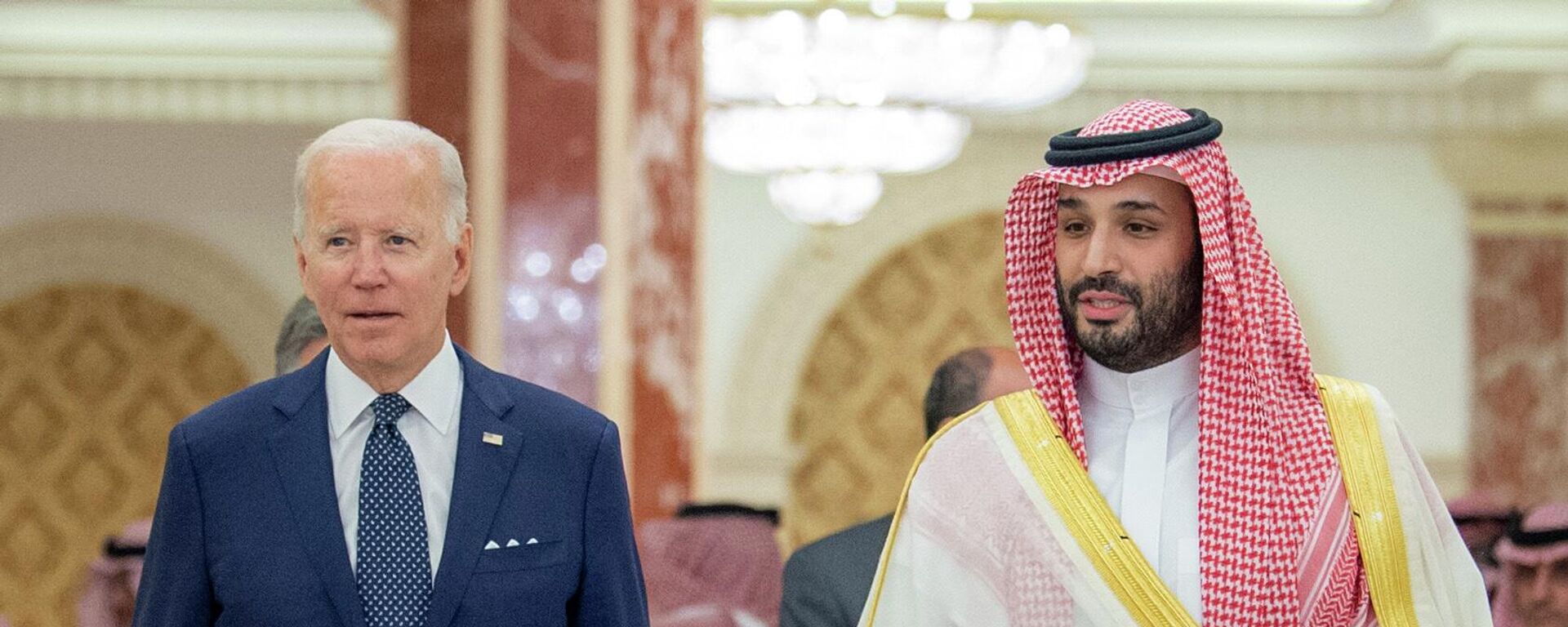 ولي العهد السعودي، الأمير محمد بن سلمان، يستقبل الرئيس الأمريكي، جو بايدن، في قصر السلام، جدة، السعودية، 15 يوليو/ تموز 2022 - سبوتنيك عربي, 1920, 17.09.2023