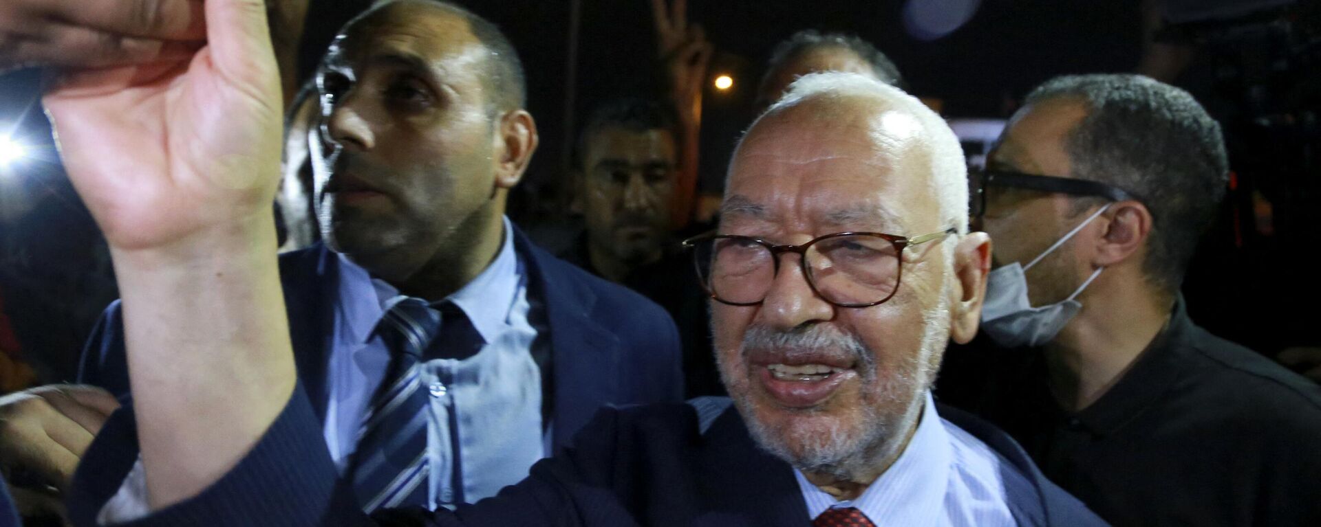 رئيس حركة النهضة التونسية، راشد الغنونشي، في تصريحات بعد خروجه من المحكمة، الثلاثاء، 20 يوليو/ تموز 2022 - سبوتنيك عربي, 1920, 27.07.2022