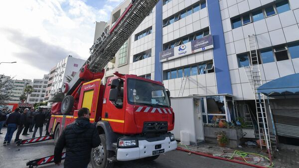 عربة إطفاء حريق في تونس - سبوتنيك عربي