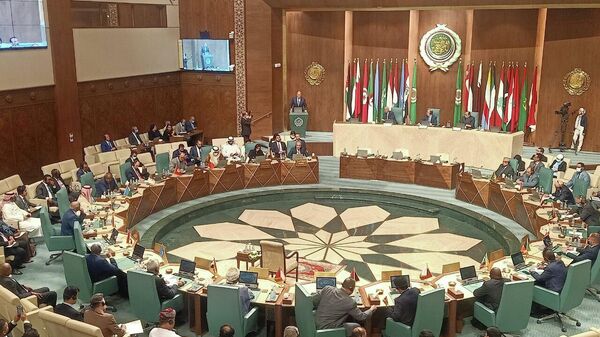 وزير الخارجية الروسي سيرغي لافروف يلقي كلمة في جامعة الدول العربية - سبوتنيك عربي