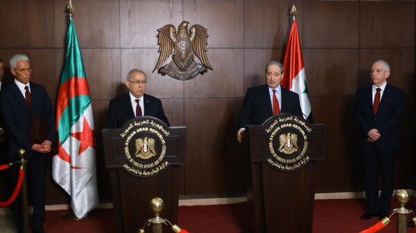 وزير الخارجية الجزائري رمطان لعمامرة  في زيارة عمل إلى سوريا - سبوتنيك عربي