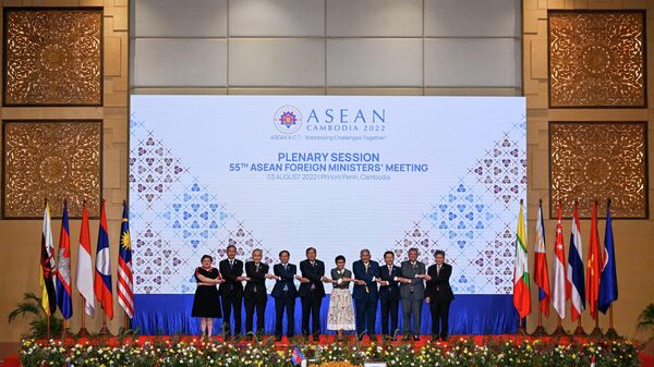 الاجتماع الـ55 لرابطة دول جنوب شرق آسيا في بنوم بنه، كمبوديا 3 أغسطس 2022 - سبوتنيك عربي