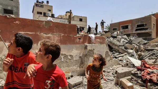 أثار قصف الطيران الحربي التابع للجيش الإسرائيلي على قطاع غزة، مدينة غزة 6 أغسطس 2022 - سبوتنيك عربي