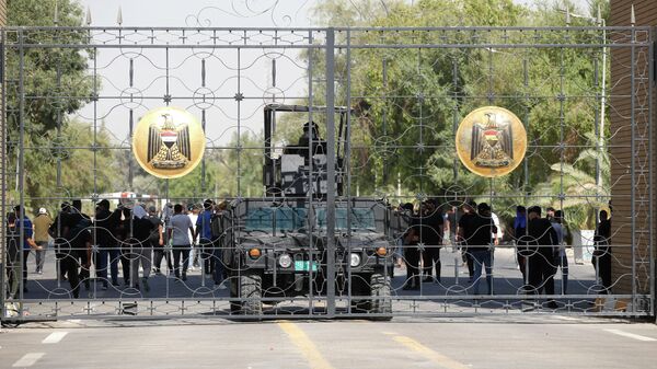 العراق .. الشرطة العراقية في المنطقة الخضراء بالعاصمة بغداد 29 أغسطس 2022 - سبوتنيك عربي