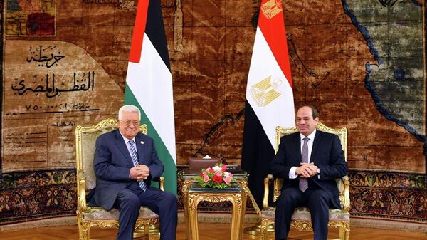 الرئيس المصري، عبد الفتاح السيسي، يلتقي بالرئيس الفلسطيني، محمود عباس، في القصر الرئاسي بالعاصمة القاهرة، 21 نيسان/ أبريل 2019 - سبوتنيك عربي