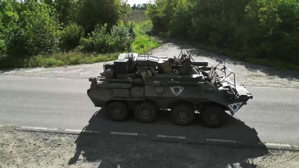 المعدات العسكرية للقوات المسلحة الروسية في اتجاه خاركوف.  - سبوتنيك عربي