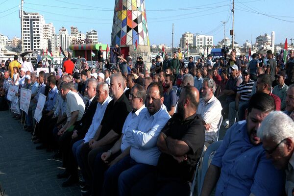 الفصائل الفلسطينية تنظم فاعليات في ميناء غزة للمطالبة بالحق في الغاز ورفع الحصار - سبوتنيك عربي