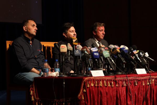 مؤتمر صحفي للفنان المصري هاني شاكر في العاصمة السورية دمشق - سبوتنيك عربي