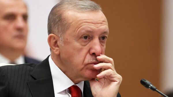 Президент Турции Реджеп Тайип Эрдоган на заседании Саммита Шанхайской организации сотрудничества - سبوتنيك عربي