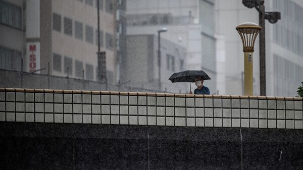 إعصار نانمادول في منطقة أوينو في طوكيو، اليابان 18 سبتمبر 2022. - سبوتنيك عربي