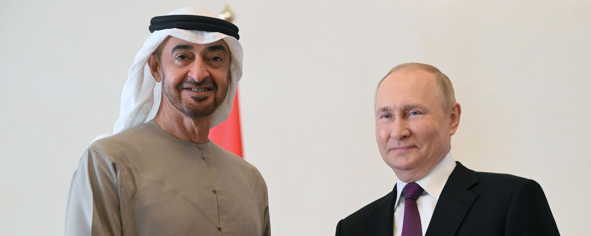 الرئيس الروسي فلاديمير بوتين يلتقي مع الرئيس الإماراتي محمد بن زايد آل نهيان، في موسكو، روسيا
 - سبوتنيك عربي, 1920, 14.10.2022