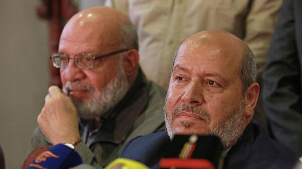 مؤتمر صحفي  للقيادي في حماس خليل الحية خلال زيارة دمشق - سوريا  - سبوتنيك عربي