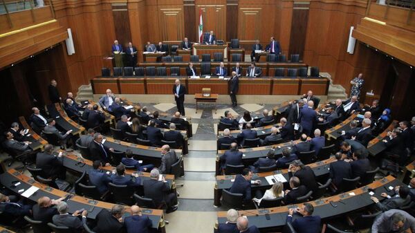 جلسة انتخاب رئيس الجمهورية في البرلمان اللبناني، بيروت، لبنان 20 أكتوبر 2022 - سبوتنيك عربي