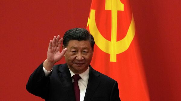 انتخاب الرئيس الصيني شي جين بينغ أمينا عاما للحزب الشيوعي الصيني لولاية ثالثة الأحد 23 أكتوبر 2022 - سبوتنيك عربي