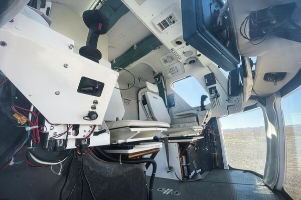الجزء الداخلي من النموذج الأولي لمركبة القمر لبعثات Artemis المستقبلية في Black Point Lava Flow بالقرب من Flagstaff، أريزونا، 24 أكتوبر 2022. - سبوتنيك عربي