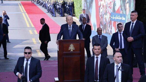 مغادرة الرئيس اللبناني ميشال عون قصر بعبدا مع انتهاء ولايته - سبوتنيك عربي