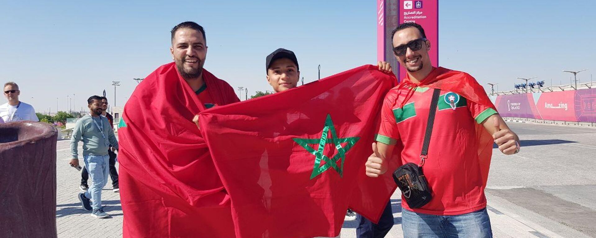مشجعو المنتخب المغربي في كأس العالم، الدوحة، قطر 23 نوفمبر 2022 - سبوتنيك عربي, 1920, 13.12.2022