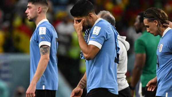 منتخب الأوروغواي عقب الخروج من كأس العالم قطر 2022 - سبوتنيك عربي