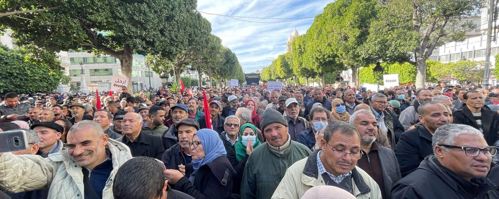 مسيرة احتجاجية في تونس تطالب برحيل قيس سعيد - سبوتنيك عربي, 1920, 10.12.2022