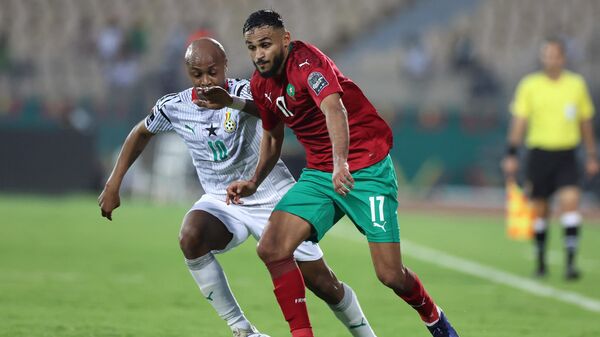المنتخب المغربي في مباراة البرتغال بكأس العالم قطر 2022 - سبوتنيك عربي