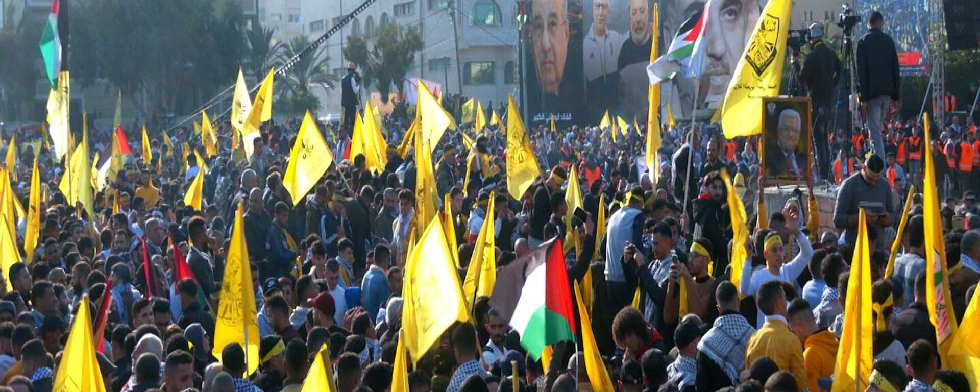 إحياء الذكرى 58 لانطلاقة حركة التحرير الوطني الفلسطيني فتح في غزة 31 ديسمبر 2022 - سبوتنيك عربي, 1920, 05.12.2023