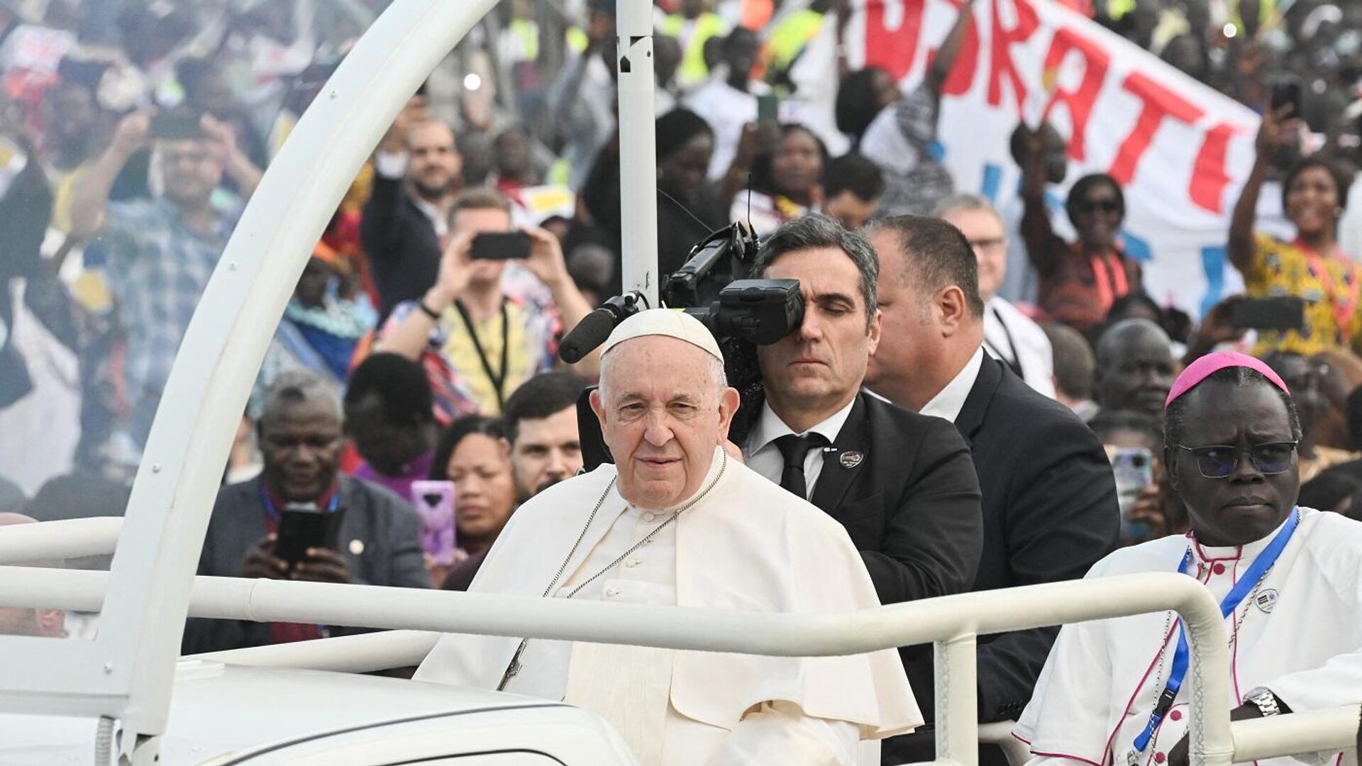 البابا فرنسيس الثاني خلال زيارته إلى جنوب السودان، 5 فبراير/ شباط 2023 - سبوتنيك عربي, 1920, 03.05.2023