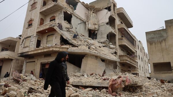 زلزال في سرمدا، سوريا - سبوتنيك عربي