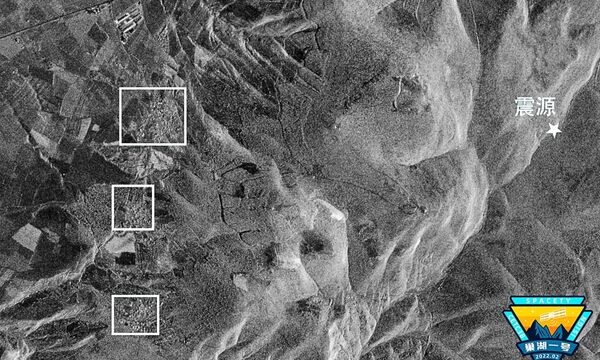 صور من القمر الصناعي الصيني &quot;تشاوهو-1&quot; (Chaohu-1) التابع لشركة Spacety Co Ltd ومقرها في تشانغشا، توضح صور الأقمار الصناعية لمنطقة الزلزال. صور الرادار للاستشعار عن بعد للمنطقة المحيطة بمركز الزلزال. - سبوتنيك عربي