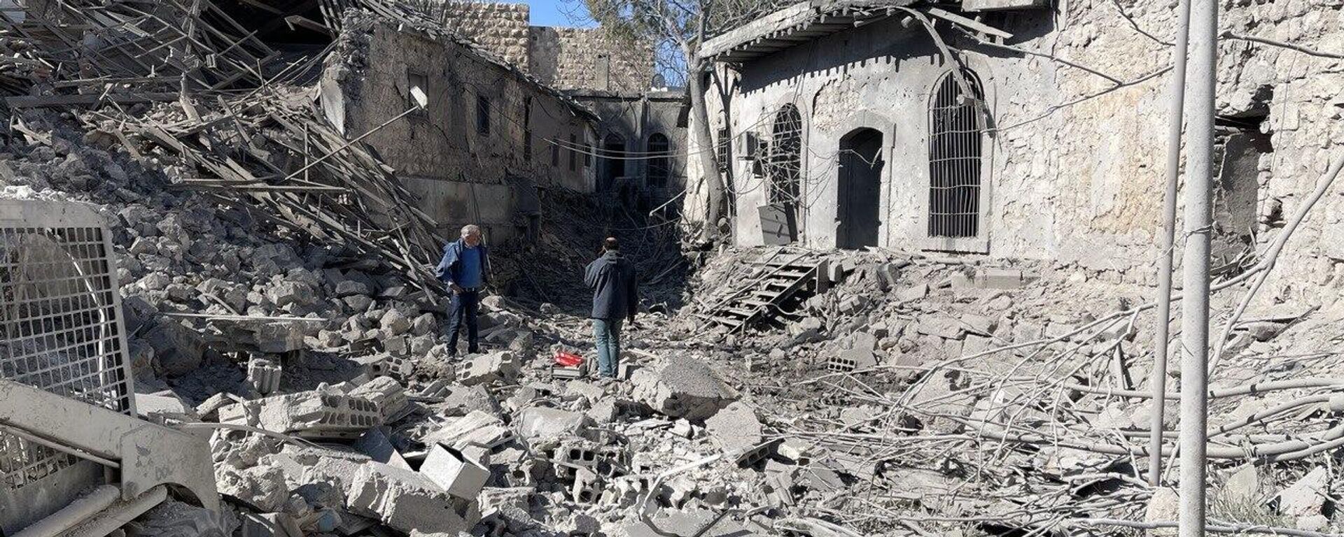 تضرر مواقع في قلعة دمشق نتيجة القصف الإسرائيلي - سبوتنيك عربي, 1920, 19.02.2023