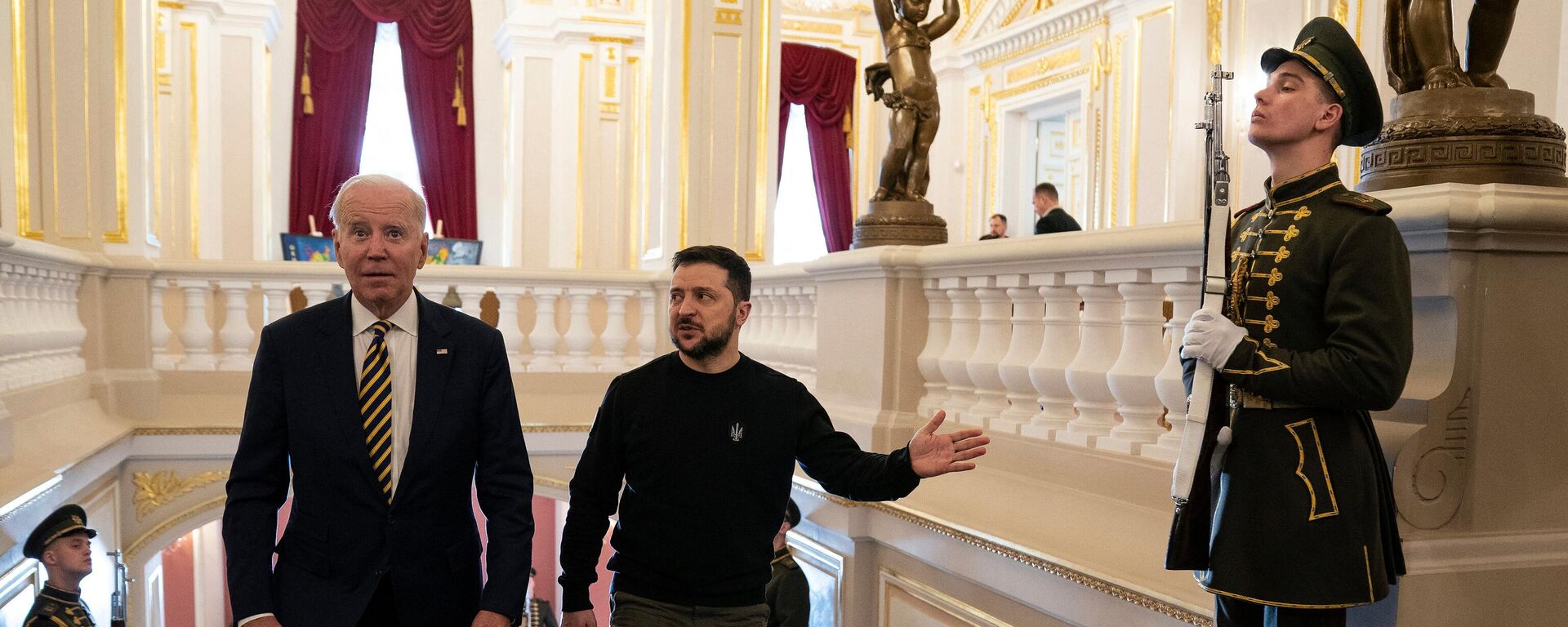 زيارة الرئيس الأمريكي جو بايدن إلى كييف للقاء الرئيس الأوكراني فلاديمير زيلينسكي، 20 فبراير 2023 - سبوتنيك عربي, 1920, 23.09.2023
