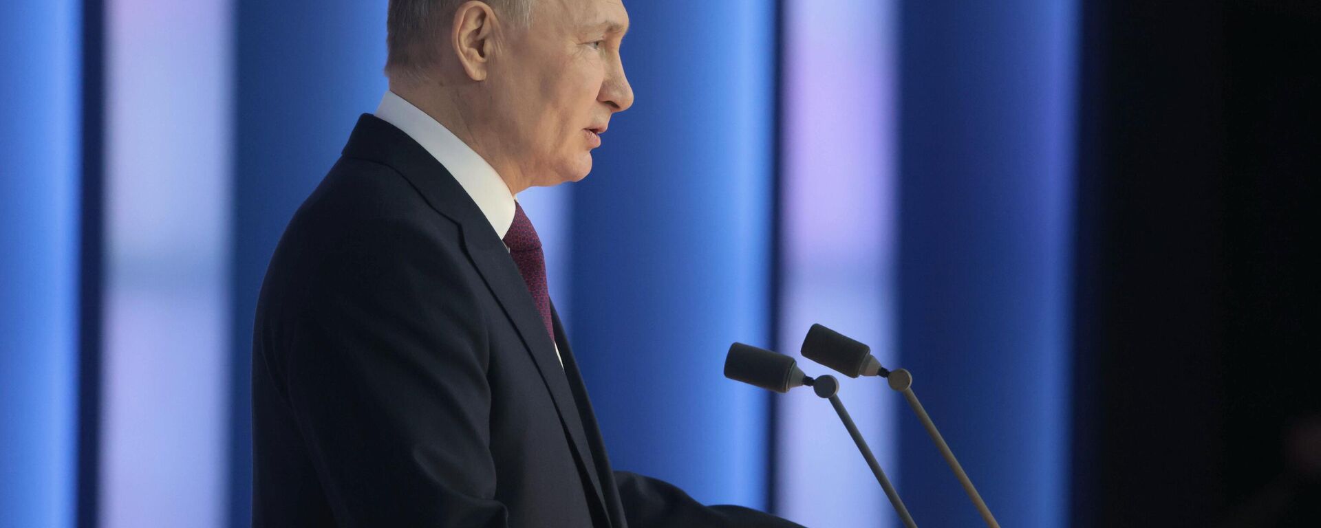 الرئيس الروسي فلاديمير بوتين يلقي خطابه السنوي أمام الجمعية الفيدرالية في موسكو، روسيا 21 فبراير 2023 - سبوتنيك عربي, 1920, 08.05.2023