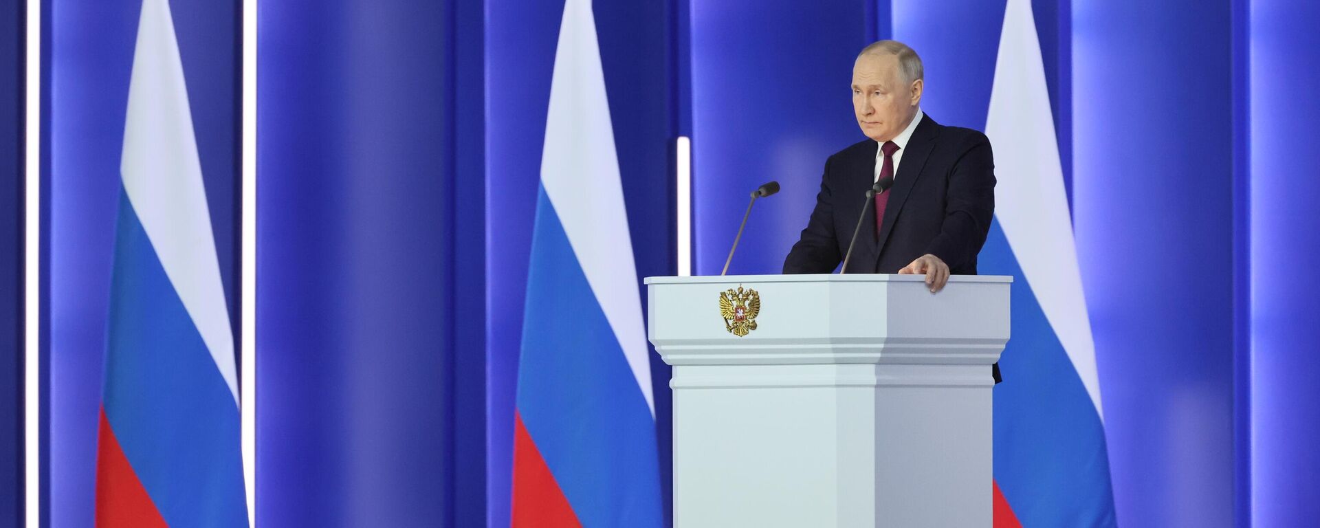 الرئيس الروسي فلاديمير بوتين يلقي خطابه السنوي أمام الجمعية الفيدرالية في موسكو، روسيا 21 فبراير 2023 - سبوتنيك عربي, 1920, 28.02.2023
