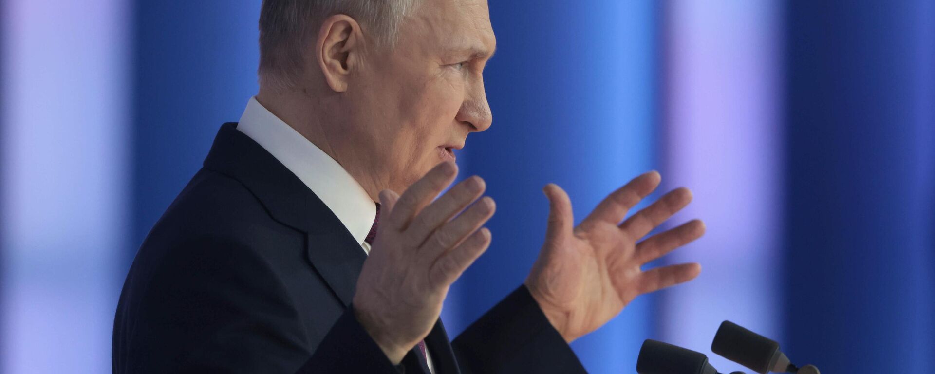 الرئيس الروسي فلاديمير بوتين يلقي خطابه السنوي أمام الجمعية الفيدرالية في موسكو، روسيا 21 فبراير 2023 - سبوتنيك عربي, 1920, 24.05.2023